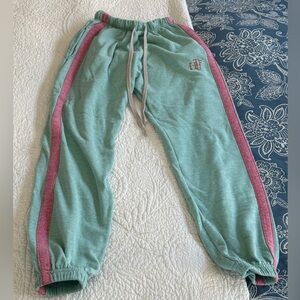 NWOT Women's soft green and Pink sweatpants